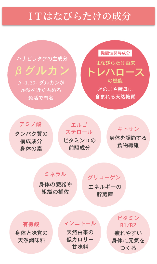 ITはなびらたけの成分